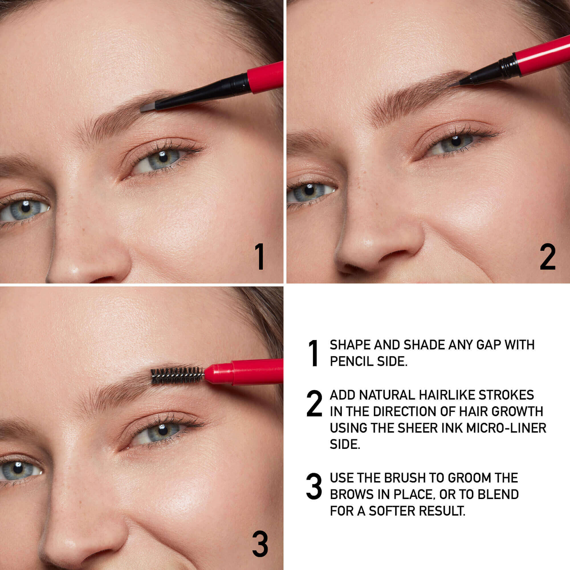 valentino brow trio